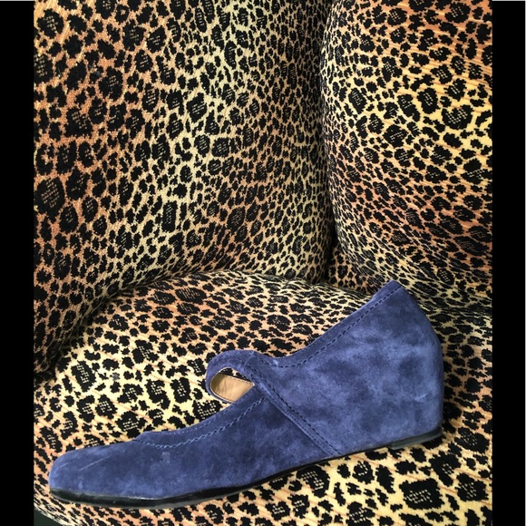 Naturalizer Blue suede wedges - Picture 2 of 4